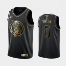 Men and Youth  Celtics Celtics 0 Jayson Tatum gold Edition Jersey black