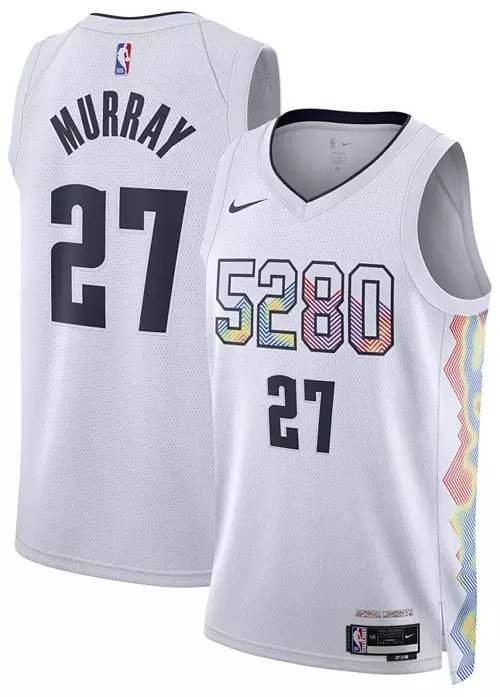 Men and Youth  Denver Nuggets 27 Jamal Murray City Edition Jersey white 2025