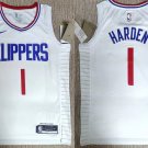 Men and  Youth  Clippers #1 James Harden association  jersey white