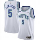 Men and  Youth  Anthony Edwards minnesota wolves 5 classic jersey  white