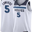 Men and  Youth  Anthony Edwards minnesota wolves 5 association jersey  white
