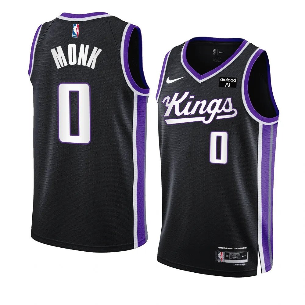 Men and  Youth Malik Monk kings 0 icon  jersey black