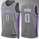 Men and  Youth Malik Monk kings 0 city  jersey gray
