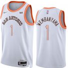 Men and  Youth   Spurs #1 Victor Wembanyama City  Jersey