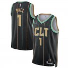 Men and  Youth  Lamelo Ball Hornets 1 city jersey black
