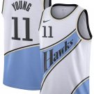 Men and  Youth  trae Young hawks 11 city Jersey white 2025