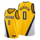 Men and  Youth Tyrese Haliburton  pacer  0 city Jersey  gold