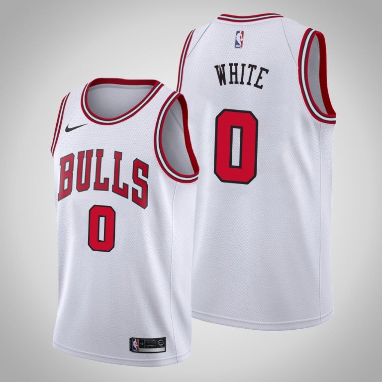 Men and  Youth  Coby White Bulls 0 association Jersey white