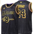 Mens  Kobe Bryant Lakers 24 and 8  Black Mamba jersey