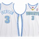 Men's Allen Iverson Denver Nuggets throwback jersey white