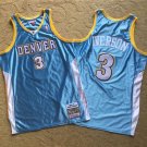 Men's Allen Iverson Denver Nuggets throwback jersey blue