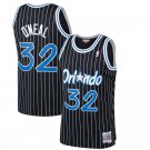 Men and  Youth  shaq Shaquille O'Neal Orlando Magic Throwback jersey black pinstripe