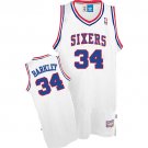 Mens Charles Barkley Sixers 76ers throwback jersey white