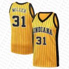 Men and  Youth   Reggie Miller Indiana Pacers throwback jersey yellow