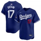Men and  Youth Shohei Ohtani Dodgers  17 world seies champion patch jersey blue