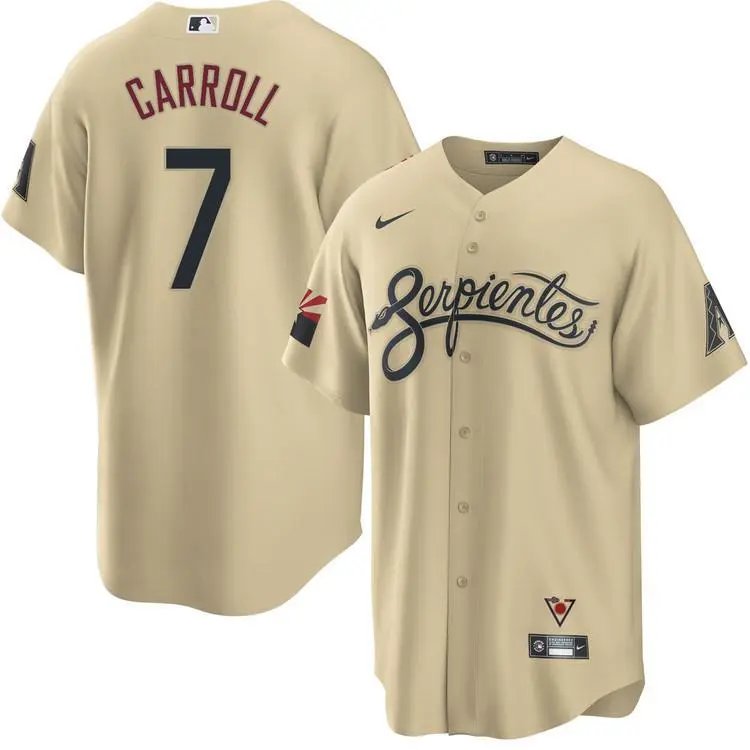 Men and  Youth corbin carroll dback 7 city connect jersey cream