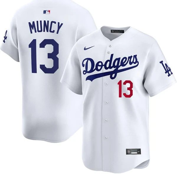 Men and  Youth max muncy  Dodgers 13 jersey white
