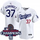 Men and  Youth teoscar hernandez  Dodgers 37 world series champion  jersey white