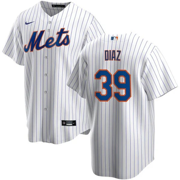 Men and  Youth edwin diaz mets 39   Jersey white pinstripe