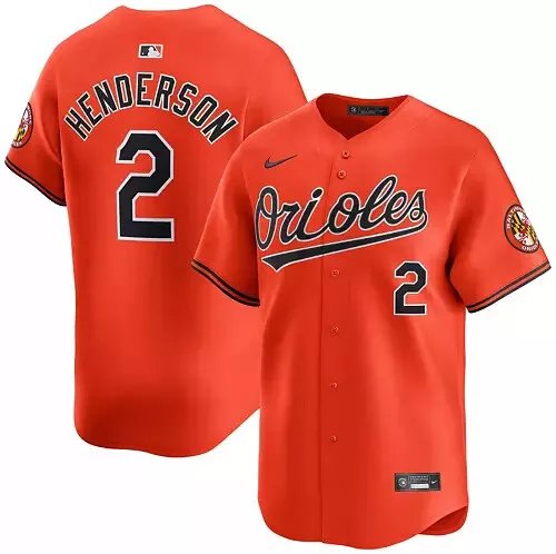Men and  Youth  gunnar henderson orioles 2  Jersey orange