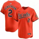 Men and  Youth  gunnar henderson orioles 2  Jersey orange