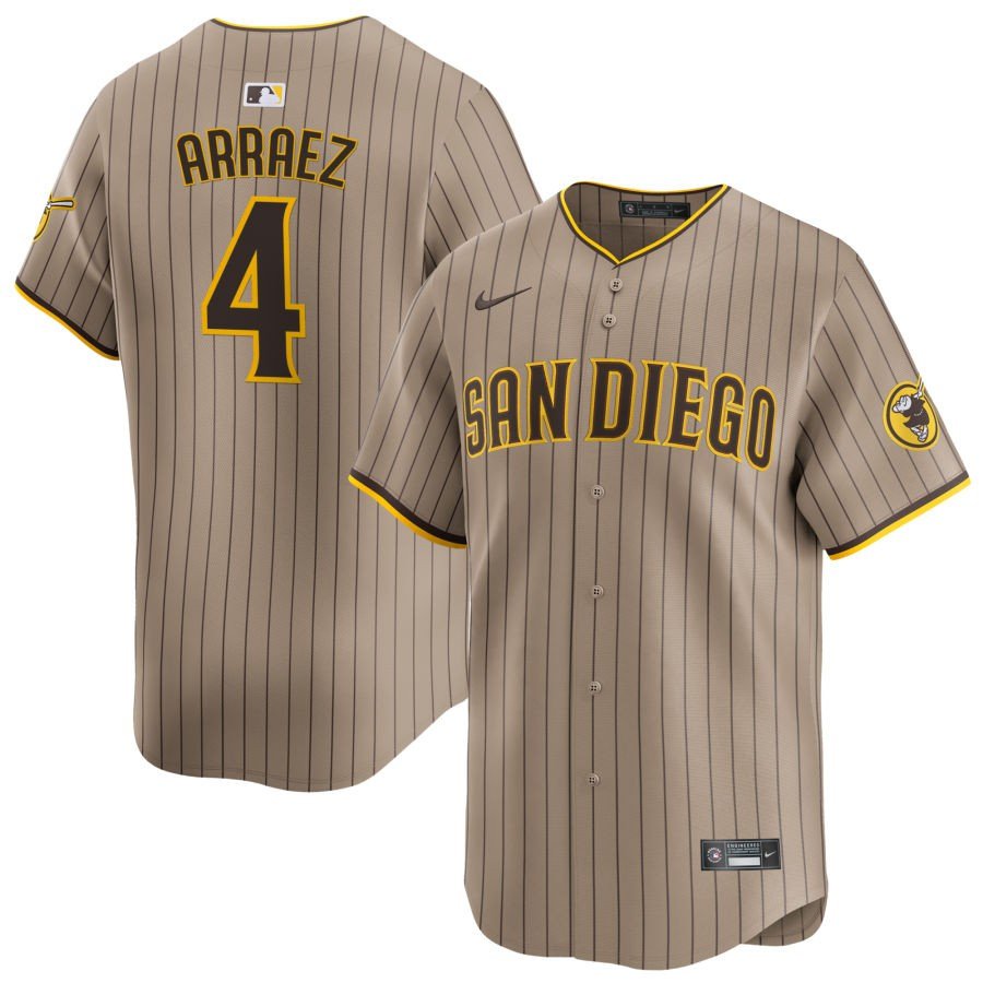 Men and  Youth luis arraez   Padres 4  Jersey tan brown