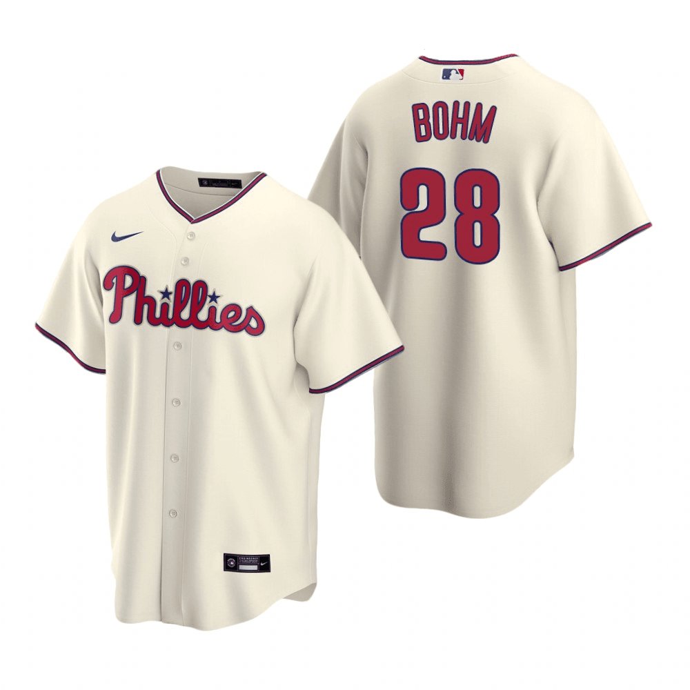 Men and  Youth Alec Bohm phillies 28  Jersey cream