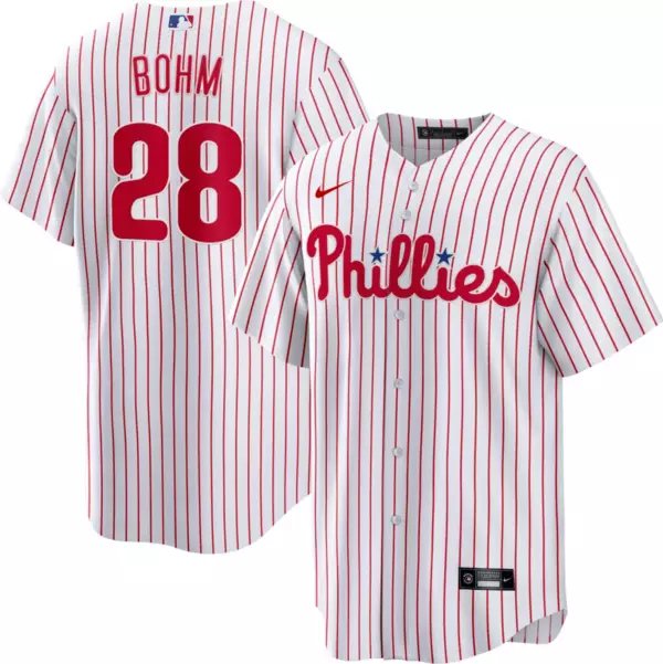 Men and  Youth Alec Bohm phillies 28  Jersey white