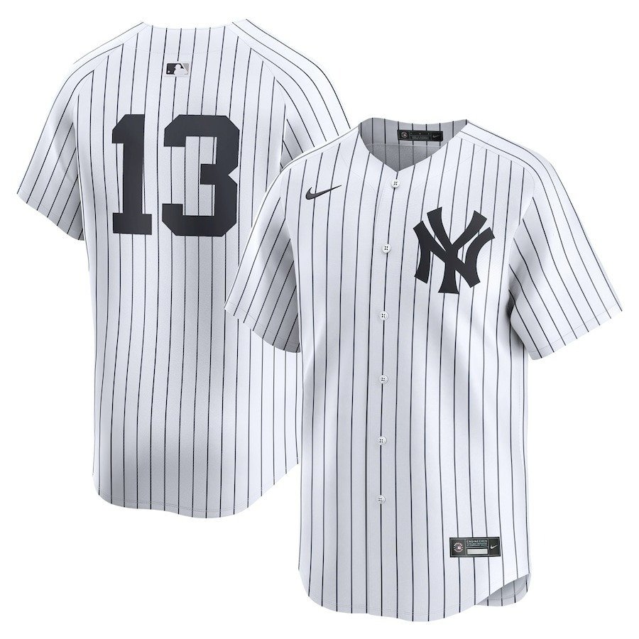 Men and  Youth jazz chisholm  yankees 13 Jersey white