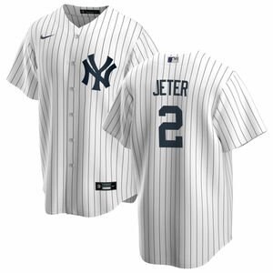 Men and  Youth  Derek Jeter Yankees no name  jersey  white pinstripe