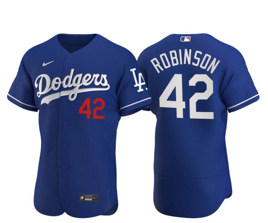 Men and Youth jackie robinson  Dodgers  jersey blue