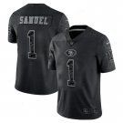 Men and Youth  deebo samuel jr 49ers 1 reflective  jersey black
