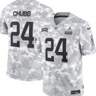 Men and Youth Cleveland Browns nick chubb salute to service   Jersey arc camo