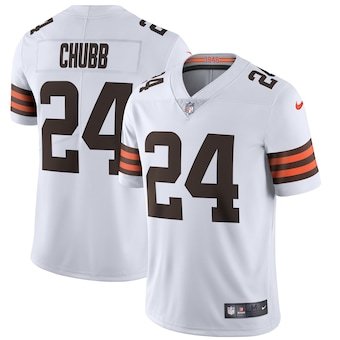 Men and Youth Cleveland Browns nick chubb 24  Jersey white