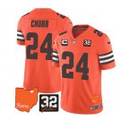 Men and Youth Cleveland Browns nick chubb 24  Jersey orange