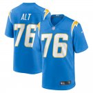 Men and Youth Joe Alt chargers 76 color rush jersey powder blue