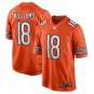 Men and Youth Caleb Williams bears 18 Jersey orange
