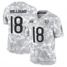 Men and Youth Caleb Williams bears 18  salut to service Jersey arc camo