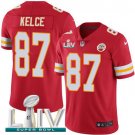 Men and Youth Travis Kelce chiefs 87 super bowl Jersey red