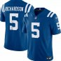 Men and Youth Anthony Richardson colts 5 football Jersey blue