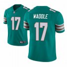 Men and Youth Jaylen Waddle  dolphins 17 color rush jersey aqua