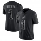 Men and Youth  Jalen Hurts  Eagles 1 reflective jersey black
