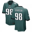 Men and Youth  Jalen Carter eagles 98 jersey teal