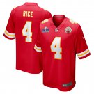 Men and Youth rashee rice chiefs 4 game super bowl jersey red