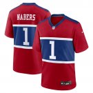 Men and Youth Malik Nabers   giants 1 game jersey red