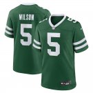 Men and Youth Garrett Wilson jets 5  game jersey green