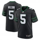 Men and Youth Garrett Wilson jets 5  game jersey black