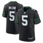 Men and Youth Garrett Wilson jets 5 game jersey black