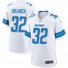 Men and Youth brian branch Lions 32 game  jersey white