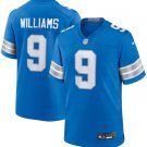 Men and Youth Jameson Williams Lions 9 game  jersey blue